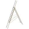 Layher Mehrzweckleiter Topic 1040, Aluleiter, 3-teilig Mit 3 X 14 Sprossen