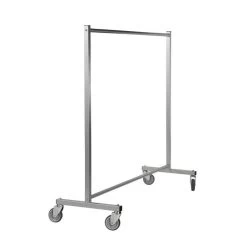 Kongamek Garderobenständer KM113700B, Bis 150 Kg, Mit Rollen, Davon 2 Feststellbar, Metall, Grau