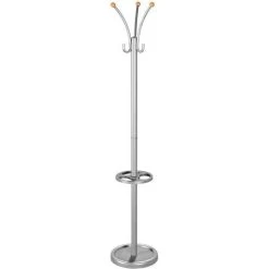 Kerkmann Garderobenständer Nina, 6095, Mit 6 Haken, Metall, Silber