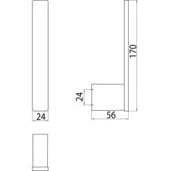Emco Toilettenpapierspender Loft, Senkrecht, Reservepapierhalter Aluminium 1 Kleinrolle Schwarz -Haushaltsprodukte Geschäft cf9cf567227368abc7ecb20642d70c4980f0263f toilettenpapierspender emco loft senkrecht