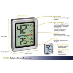 TFA Thermo-Hygrometer 30.5047.54 Exacto Digital, Für Innen, Edelstahlrahmen -Haushaltsprodukte Geschäft cfc1963484f34a29f46ced0beb92cb2163e7c182 thermo hygrometer tfa 30.5047.54 exacto innen