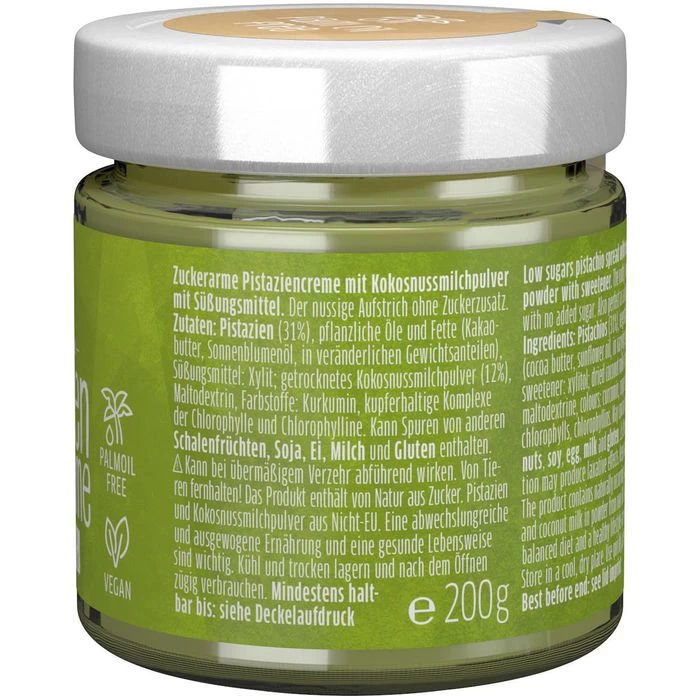 Xucker Brotaufstrich Pistazien-Kokos-Creme, Ohne Palmöl, Mit Xylit, 200g 2 Xucker Brotaufstrich Pistazien-Kokos-Creme, Ohne Palmöl, Mit Xylit, 200g - Image 2