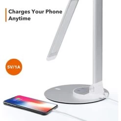 TaoTronics Schreibtischlampe TT-DL22 LED, Standfuß, Dimmbar, USB, Silber -Haushaltsprodukte Geschäft d4d91e39ea60109a1016735d44b69d27c672f49a schreibtischlampe taotronics tt dl22 led