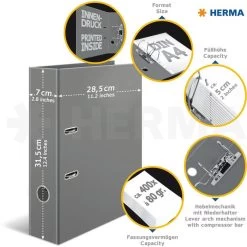 Herma Ordner 7191 Stars, Karton, A4, 7cm, Weiß Gestreift Mit Stern -Haushaltsprodukte Geschäft d63fc947bfd187cf400ed15babca93f9493f7a30 ordner herma 7191 stars karton a4