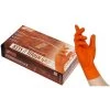 NITRAS Einmalhandschuhe Tough Grip N, Nitril, 8335, Puderfrei, Orange, 50 Stück, Gr. XL