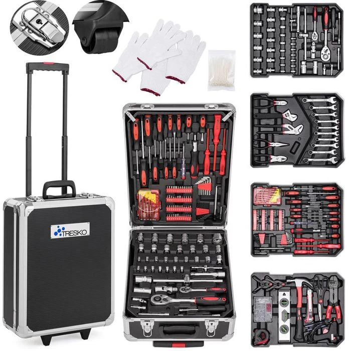 Tresko Werkzeugkoffer WZKF13, 949-teilig, Im Aluminium Klapptrolley 1 Tresko Werkzeugkoffer WZKF13, 949-teilig, Im Aluminium Klapptrolley