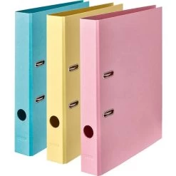 Falken Ordner PURE Pastell 15081682, Karton, A4, 5cm, Farbig Sortiert, 10 Stück