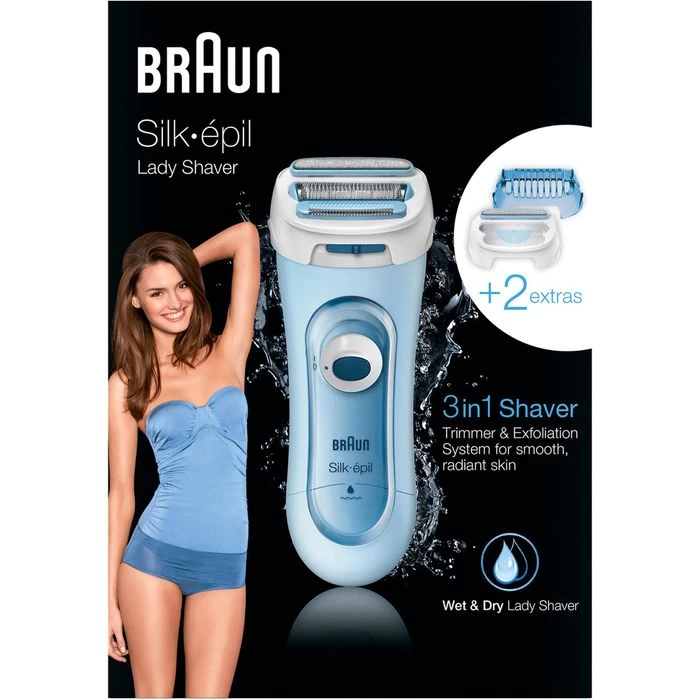 Braun Elektrorasierer Silk-epil Lady Shaver LS5160, Für Damen, Wet & Dry, Peeling- Und Trimmeraufsatz 6 Braun Elektrorasierer Silk-epil Lady Shaver LS5160, Für Damen, Wet & Dry, Peeling- Und Trimmeraufsatz - Image 6