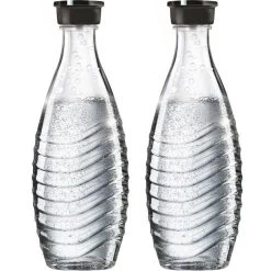 Sodastream Karaffe Glaskaraffe, Duopack, Mit Deckel, 2x 0,6 Liter