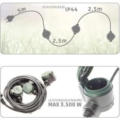 REV Strom-Verlängerungskabel Supraflex, 10m, 3 X Schutzkontakt, Außen, Schwarz -Haushaltsprodukte Geschäft de95912950cc372ed9ea733f1ea7e90576bf9131 strom verlaengerungskabel rev ritter supraflex