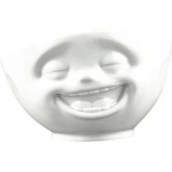 FIFTYEIGHT Müslischale Lachend, Porzellan, Weiß, 16,6cm