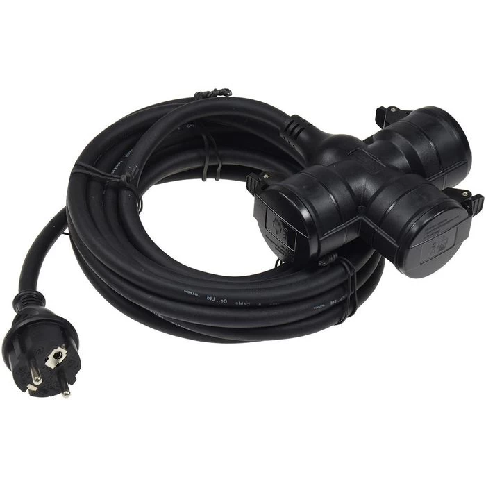 Chilitec Strom-Verlängerungskabel, 5m, 3-fach Schutzkontakt, 1,5 Mm², Außen IP44 1 Chilitec Strom-Verlängerungskabel, 5m, 3-fach Schutzkontakt, 1,5 Mm², Außen IP44