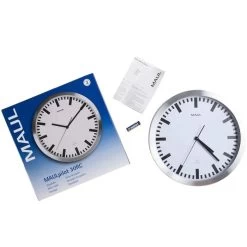 Maul Wanduhr Maulpilot Funkuhr, Ø 30,5 Cm, Aluminium, Silber -Haushaltsprodukte Geschäft df26aae36229bcfee5ca56c8b6d0532ea12f15bc wanduhr maul maulpilot funkuhr