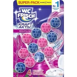 WC-Frisch WC-Duftspüler Kraft Aktiv Blüten-Frische, Lufterfrischer Effekt, Im Korb, 3 Stück