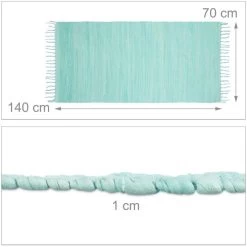 Relaxdays Teppich 10022319, 70 X 140cm, Florhöhe 10mm, Rutschfeste Unterseite, Blau -Haushaltsprodukte Geschäft dffd635eeb6143a784a06baeb8df0c5227460cc8 teppich relaxdays 10022319 70 x 140cm