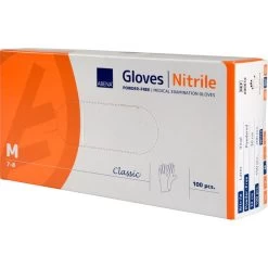 Abena Einmalhandschuhe Nitril, Puderfrei, Weiß, 100 Stück, Gr. M -Haushaltsprodukte Geschäft e2585f9792dd9c904688c952e0d7d1bf65c05480 einmalhandschuhe abena nitril puderfrei
