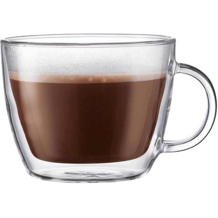 Bodum Kaffeegläser Bistro Caffe Latte 10608-10, Doppelwandig, Mit Henkel, 450ml, 2 Stück 2 Bodum Kaffeegläser Bistro Caffe Latte 10608-10, Doppelwandig, Mit Henkel, 450ml, 2 Stück - Image 2