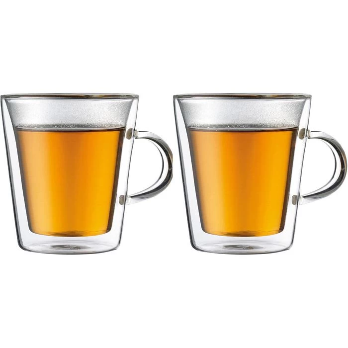 Bodum Kaffeegläser Canteen 10325-10, Doppelwandig, Mit Henkel, 200ml, 2 Stück 1 Bodum Kaffeegläser Canteen 10325-10, Doppelwandig, Mit Henkel, 200ml, 2 Stück