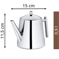 Kela Tee-Kanne Ancona 11355, Edelstahl, Mit Edelstahl-Sieb, Silber Glänzend, 0,9 L -Haushaltsprodukte Geschäft e924366353dd80bdcb9adde5e44359024c161475 tee kanne kela ancona 11355 edelstahl