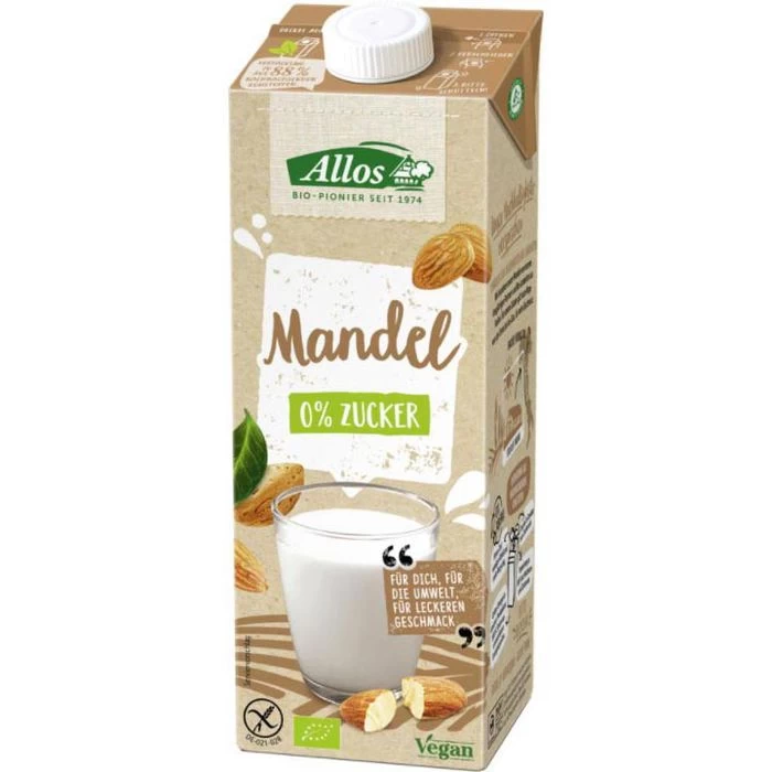 Allos Mandeldrink Naturell, BIO, Je 1 Liter, 6 Stück 2 Allos Mandeldrink Naturell, BIO, Je 1 Liter, 6 Stück - Image 2