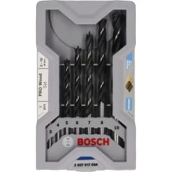 Bosch Bohrer X-Pro Line, 2607017034, Professional, 7-teiliges Set, 3-10mm, Holzbohrer