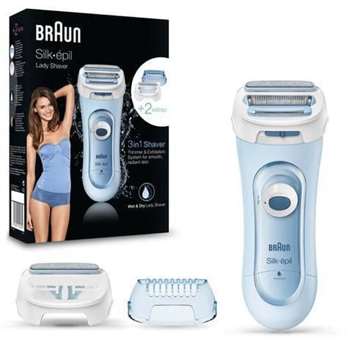 Braun Elektrorasierer Silk-epil Lady Shaver LS5160, Für Damen, Wet & Dry, Peeling- Und Trimmeraufsatz 1 Braun Elektrorasierer Silk-epil Lady Shaver LS5160, Für Damen, Wet & Dry, Peeling- Und Trimmeraufsatz