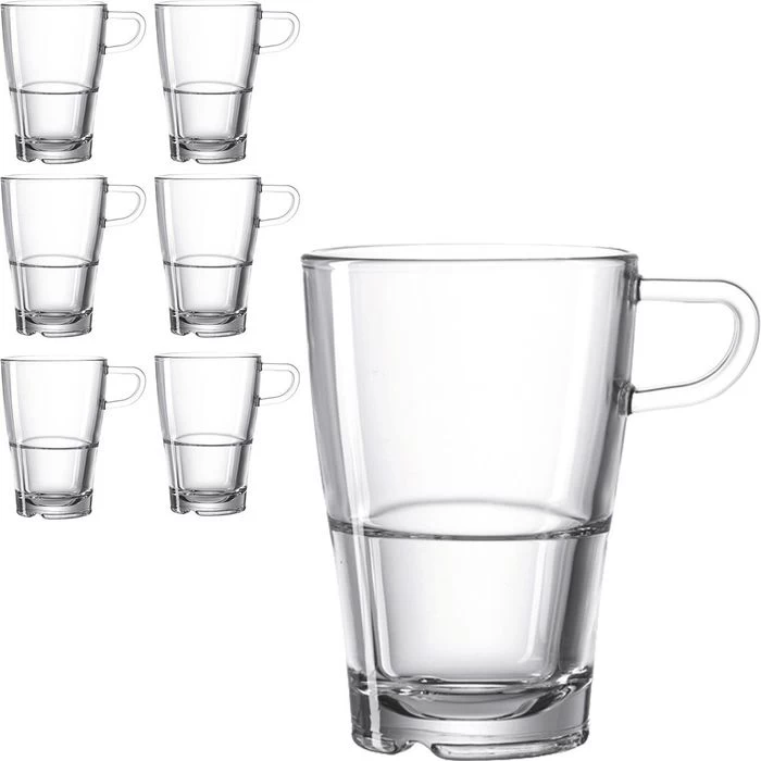 Leonardo Kaffeegläser Senso 024014 Latte Macchiato, Mit Henkel, 350ml, 6 Stück 1 Leonardo Kaffeegläser Senso 024014 Latte Macchiato, Mit Henkel, 350ml, 6 Stück