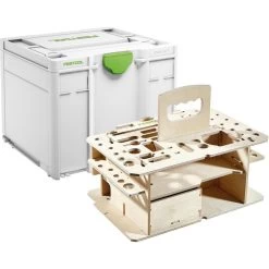 Festool Werkzeugkoffer Systainer³ SYS3 HWZ M 337, Leer, Kunststoff Klappkoffer Mit Holzeinsatz