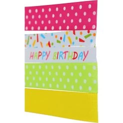 Präsent Geschenkband Geburtstag, Set Mit 5 Motiven, Stoffband, 15-25mm X 3m, Matt, 5 Stück -Haushaltsprodukte Geschäft f1712fcebf21eec3fb11c675549e3fd078e5a162 geschenkband praesent geburtstag set mit 5 motiven