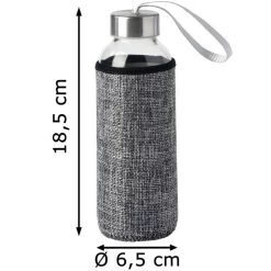 Böttcher-AG Trinkflasche Mit Hülle, 0,45 L, Glas, Transparent -Haushaltsprodukte Geschäft f19f2c771fc573278455b3688d35f40f314875b0 trinkflasche boettcher ag mit huelle