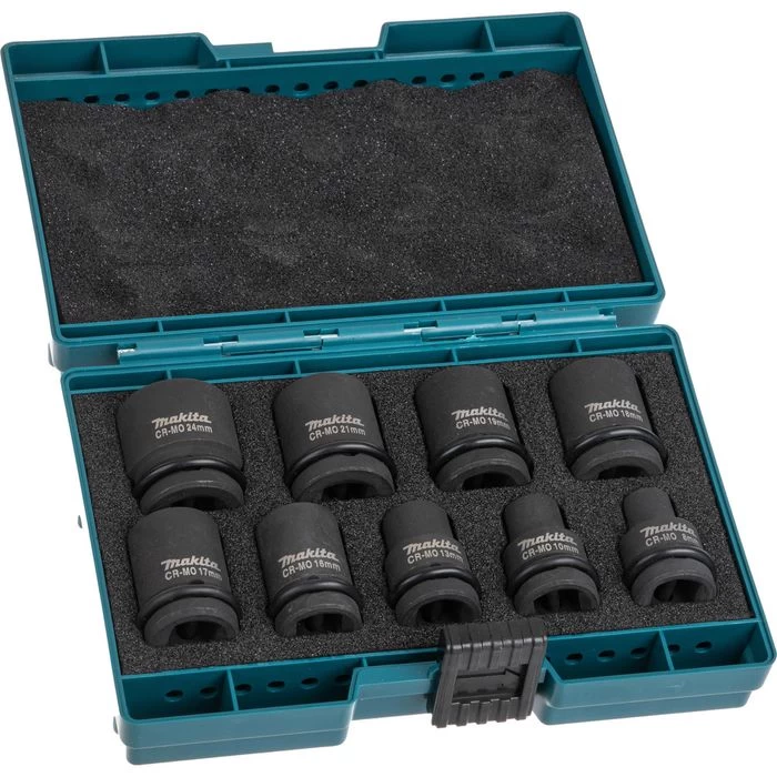 Makita Steckschlüssel D-41517, 9-teilig, 8 - 24mm Schlüsselweite - 38mm Länge, 1/2 Zoll 5 Makita Steckschlüssel D-41517, 9-teilig, 8 - 24mm Schlüsselweite - 38mm Länge, 1/2 Zoll - Image 5