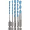 Bosch Bohrer Expert HEX-9 MultiConstruction, 5-teiliges Set, 4-8mm, Beton, Fliesen, Stahl, Holz