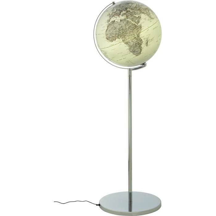 Emform Globus Sojus Light Silver Standglobus Ø43cm, Leuchtglobus, Politisches Kartenbild, Silber 1 Emform Globus Sojus Light Silver Standglobus Ø43cm, Leuchtglobus, Politisches Kartenbild, Silber