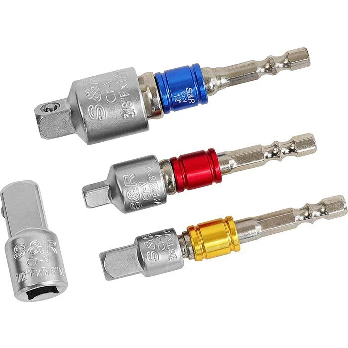 S&R Stecknuss-Adapter 460322007, Set, Vergrößerungs- Und Reduzieradapter, 7-teilig 3 S&R Stecknuss-Adapter 460322007, Set, Vergrößerungs- Und Reduzieradapter, 7-teilig - Image 3