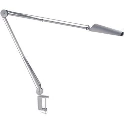 Luxo Schreibtischlampe Air T80 LED, Dimmbar, Aluminiumgrau, Mit Tischklemme