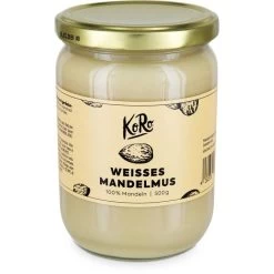 KoRo Brotaufstrich Weißes Mandelmus, 100% Mandeln, 500g