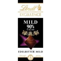 Lindt Tafelschokolade Excellence Mild 90%, Edelbitter, 100g